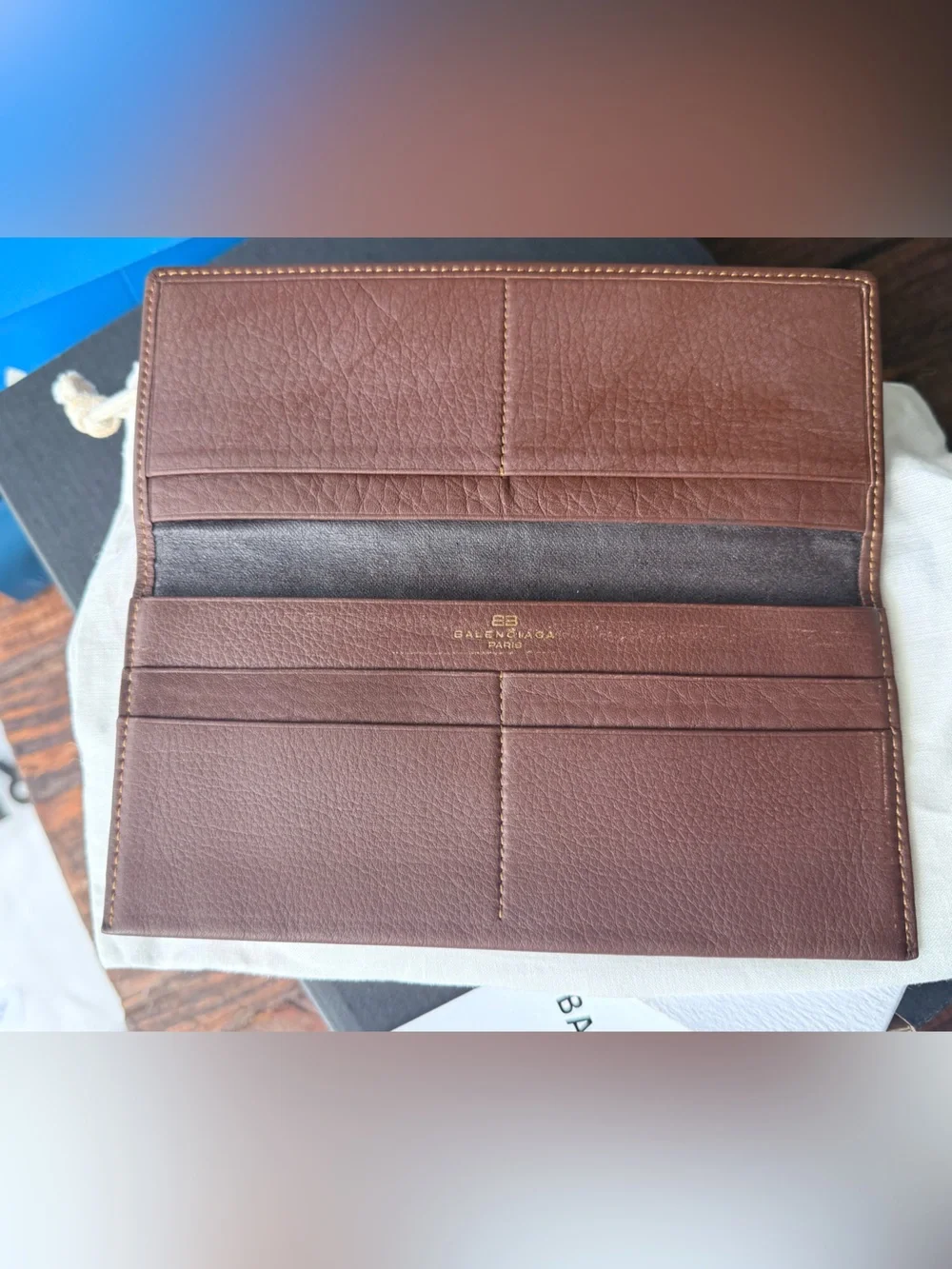 Balenciaga Brown Long Wallet